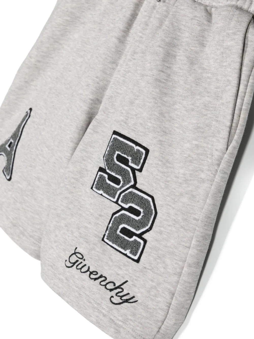 Givenchy Embroidered-logo Track Shorts In Grey
