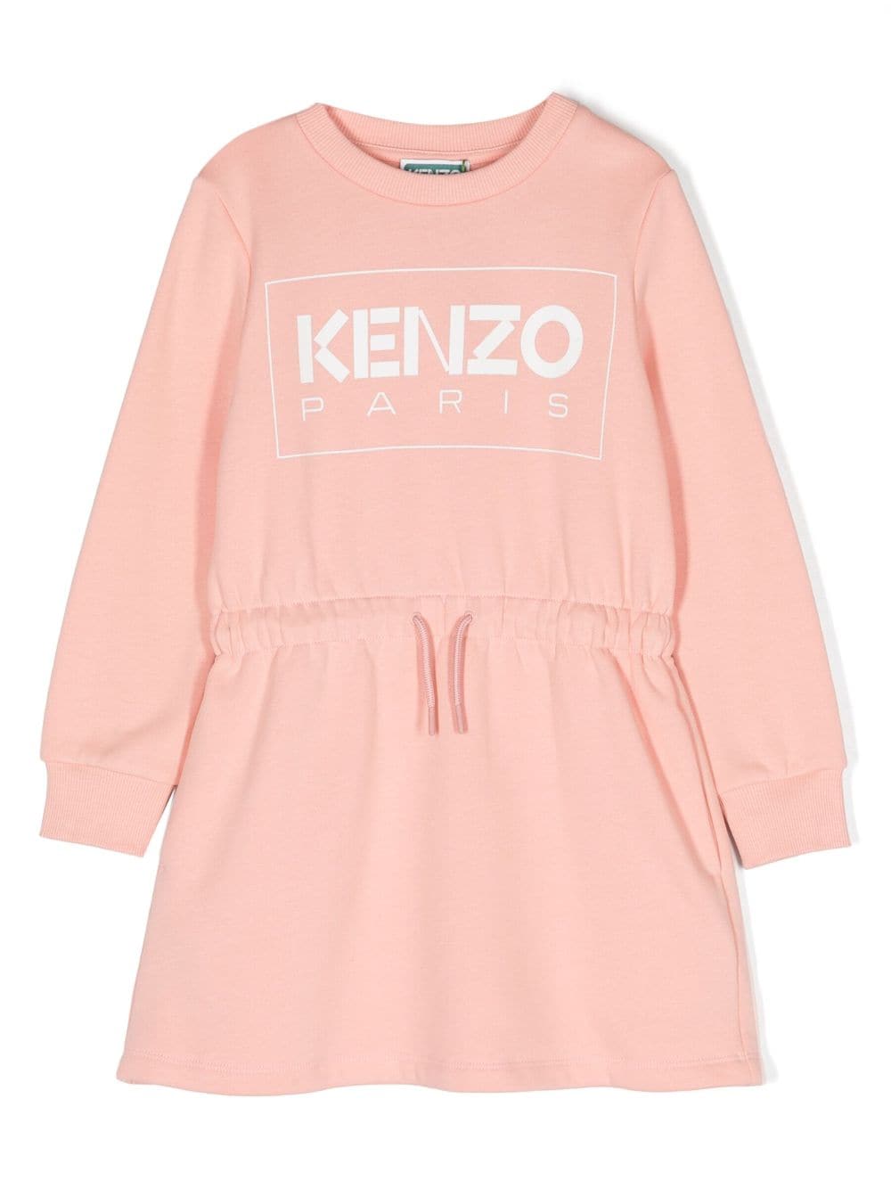 Image 1 of Kenzo Kids logo-print cotton dress