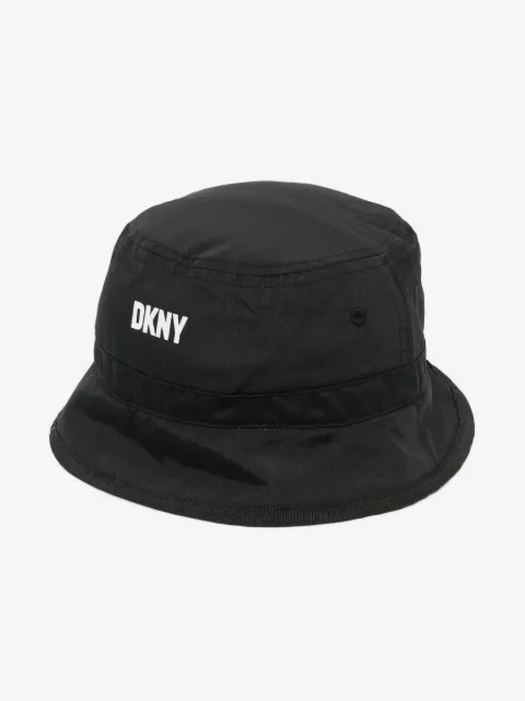 Dkny Kids reversible logo-print bucket hat