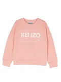 Kenzo Kids logo-print crew-neck sweatshirt - Pink