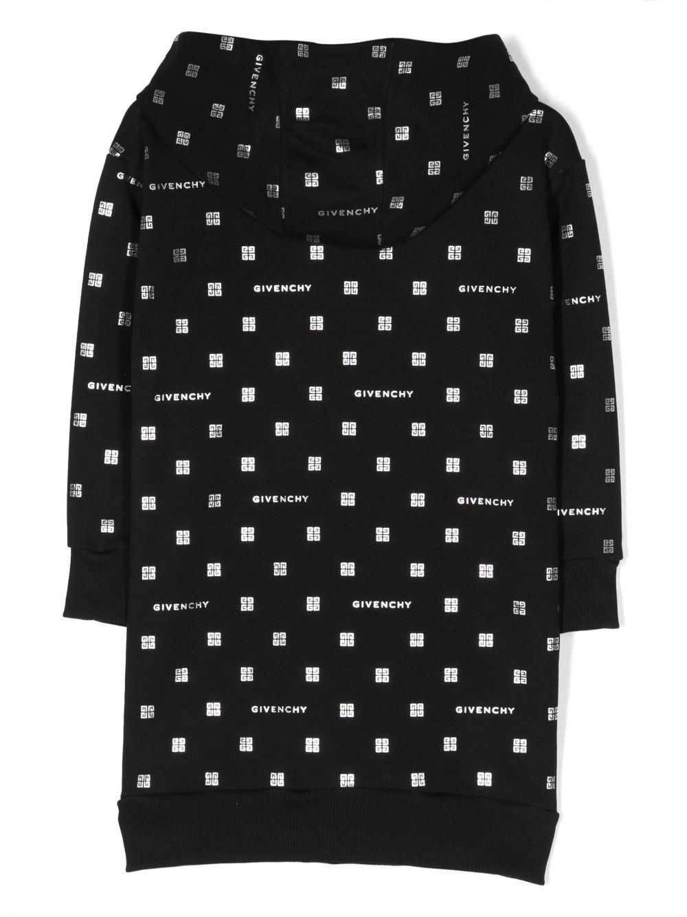 Shop Givenchy 4g Logo Hooded Dress In Black