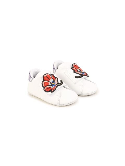 Kenzo Kids floral-patch touch-strap slippers