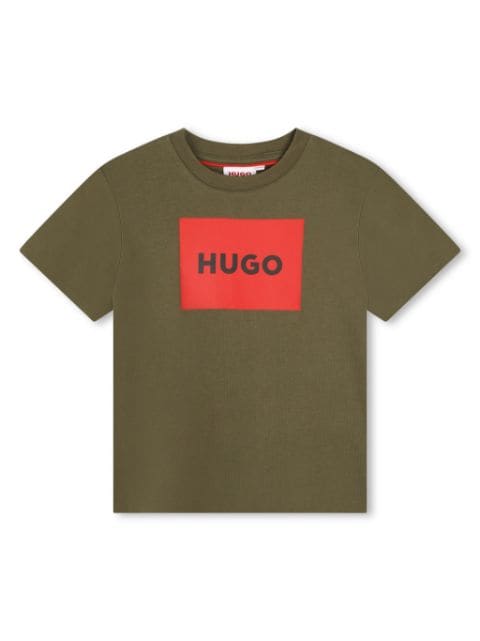 HUGO KIDS logo-print organic cotton T-shirt