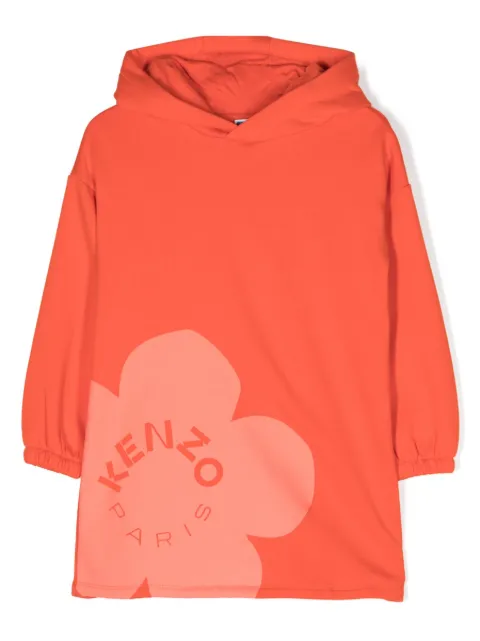 Kenzo Kids Vestido de capuz com logo