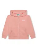 Kenzo Kids logo-print zip-up hoodie - Pink