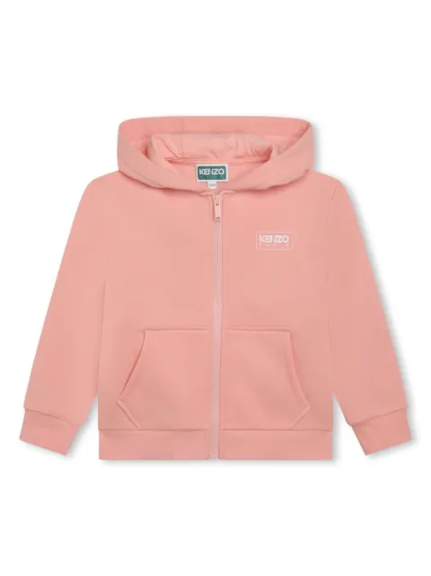 Kenzo Kids logo-print zip-up hoodie