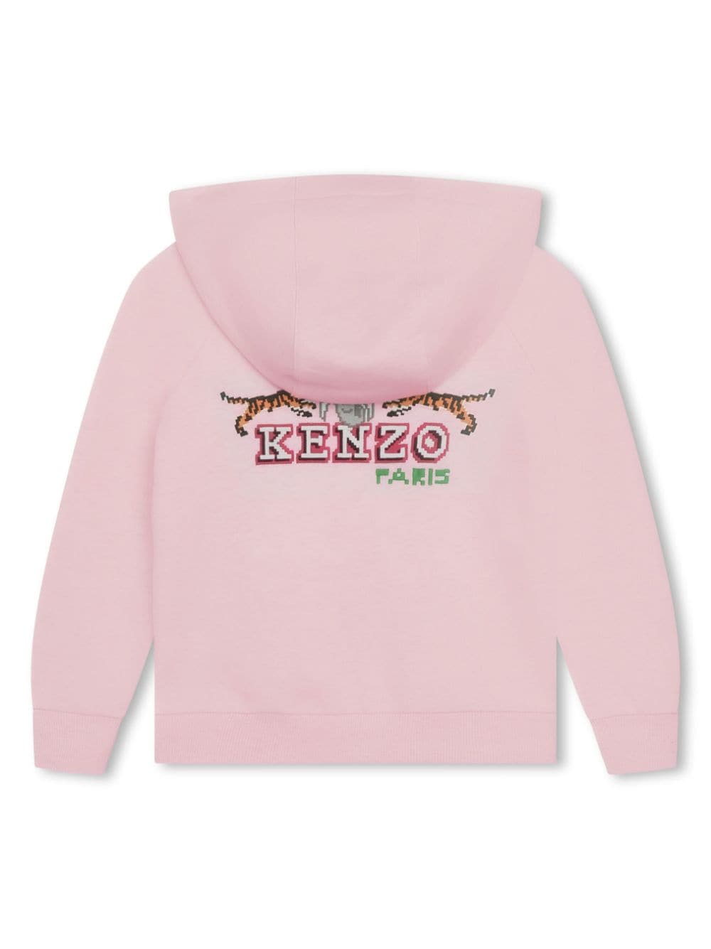 Image 2 of Kenzo Kids logo-embroidery zip-up hoodie