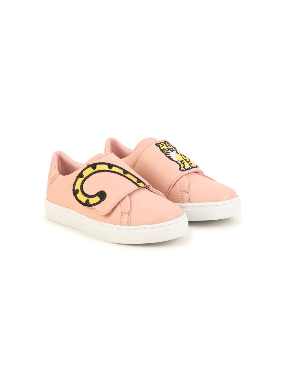 Kenzo Kids' Kotora Touch-strap Sneakers In Pink