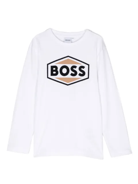 BOSS Kidswear logo-print long-sleeve T-shirt