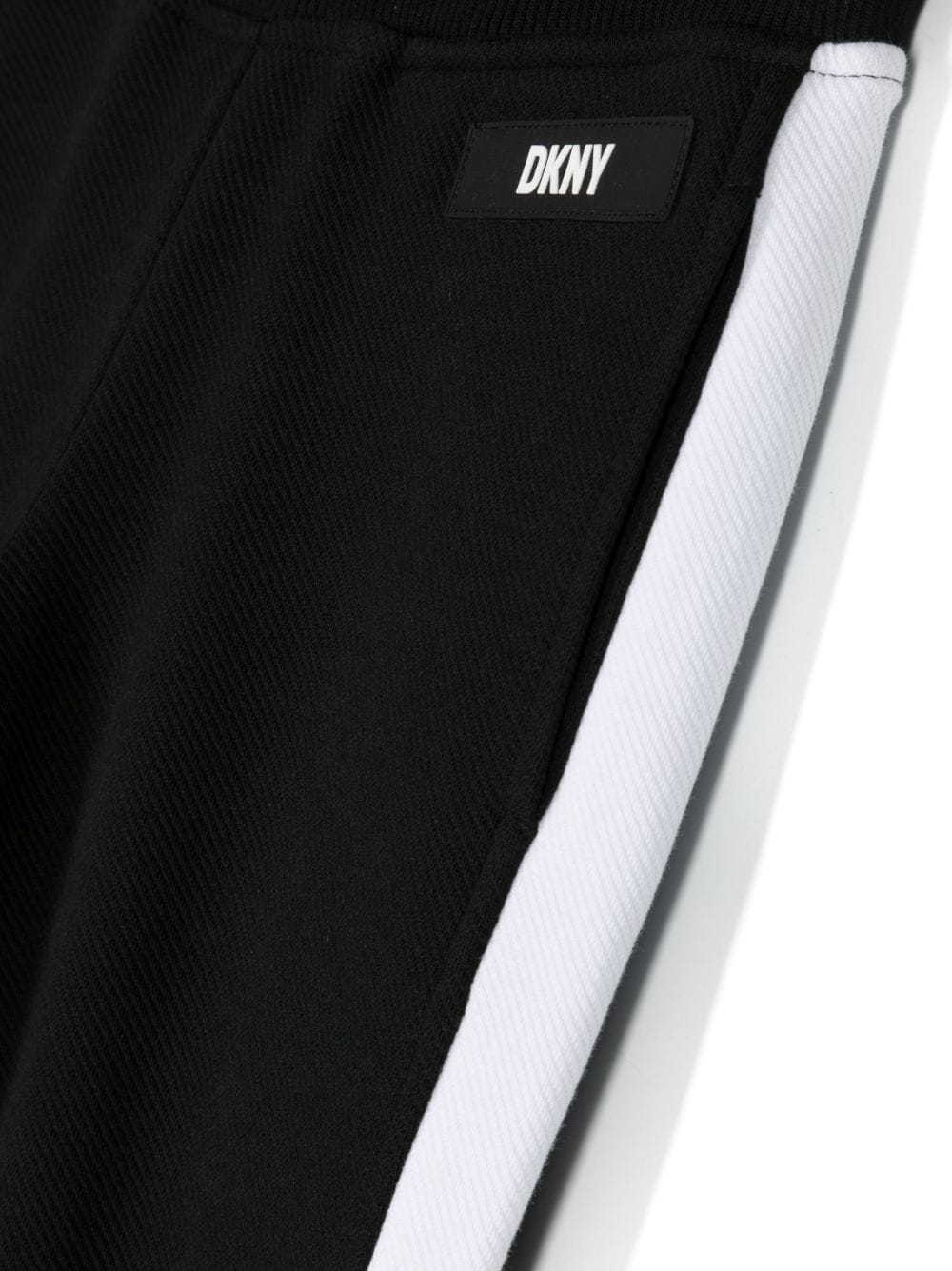 Shop Dkny Side Stripe Track Pants In Black