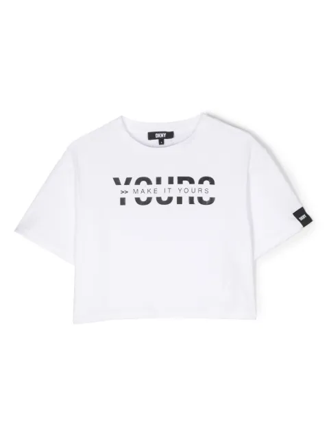 Dkny Kids slogan-print cotton T-shirt