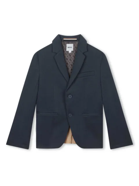 BOSS Kidswear single-breasted notched-lapel blazer