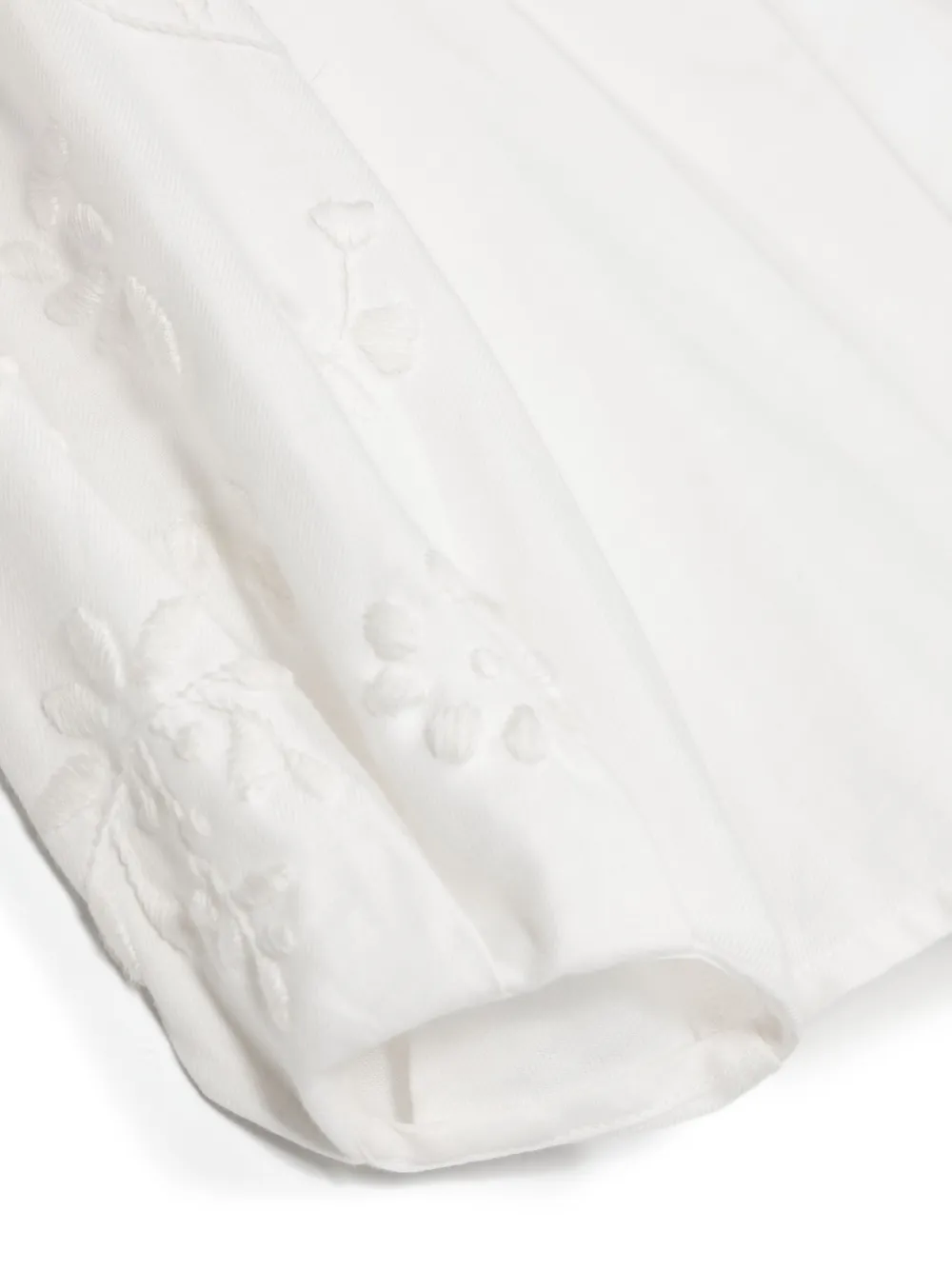  Chloé Kids Embroidered-design Cotton Blouse - White 