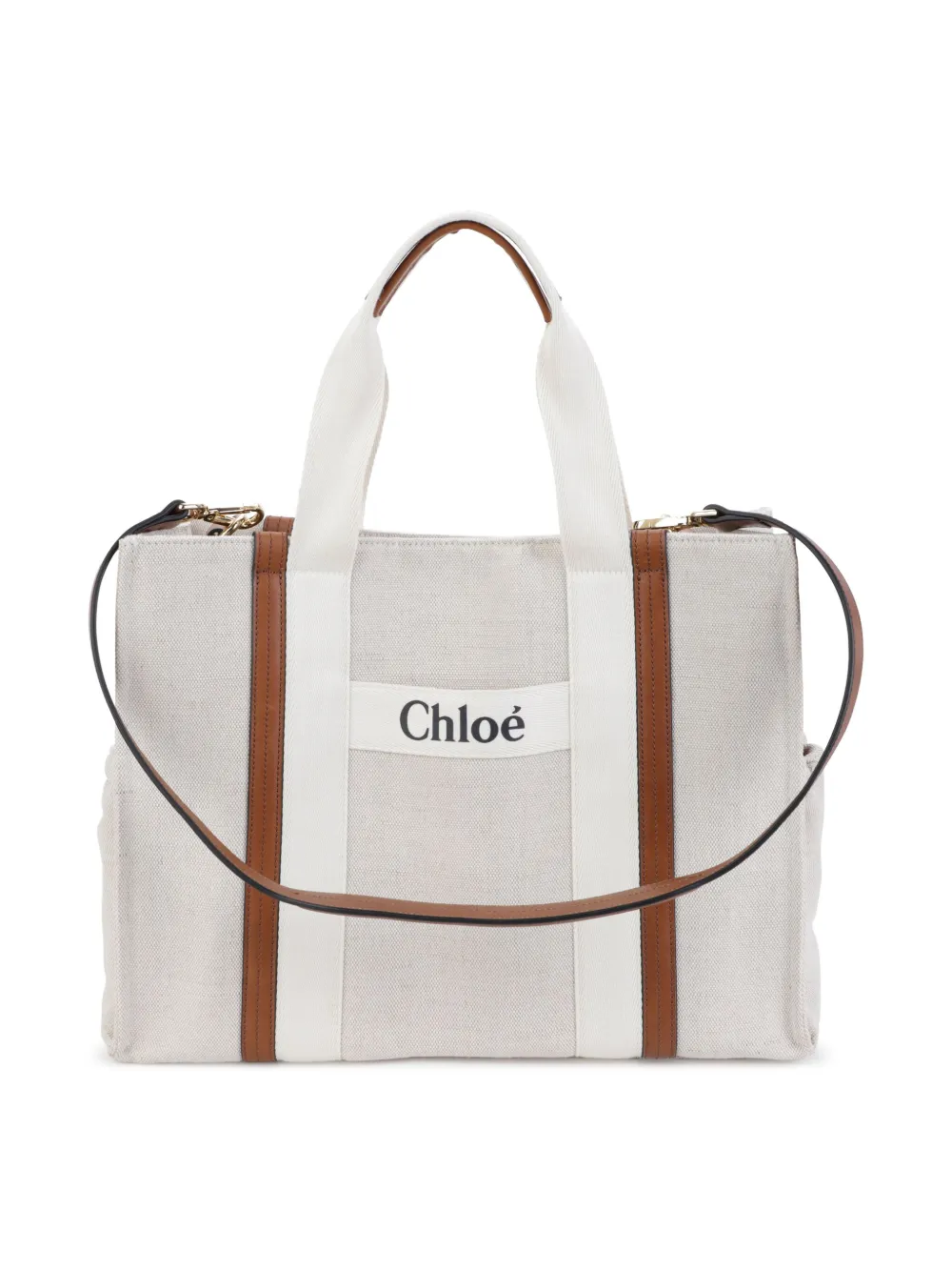 Chloé Kids Luiertas met logoprint - Wit