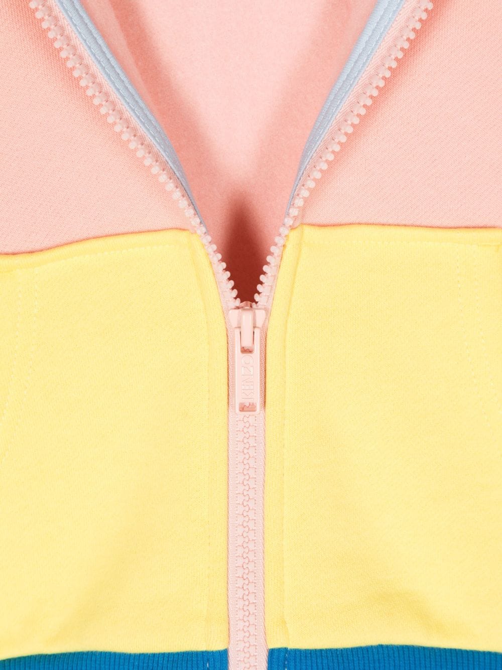 Shop Kenzo Colour-block Cotton Hoodie In Pink