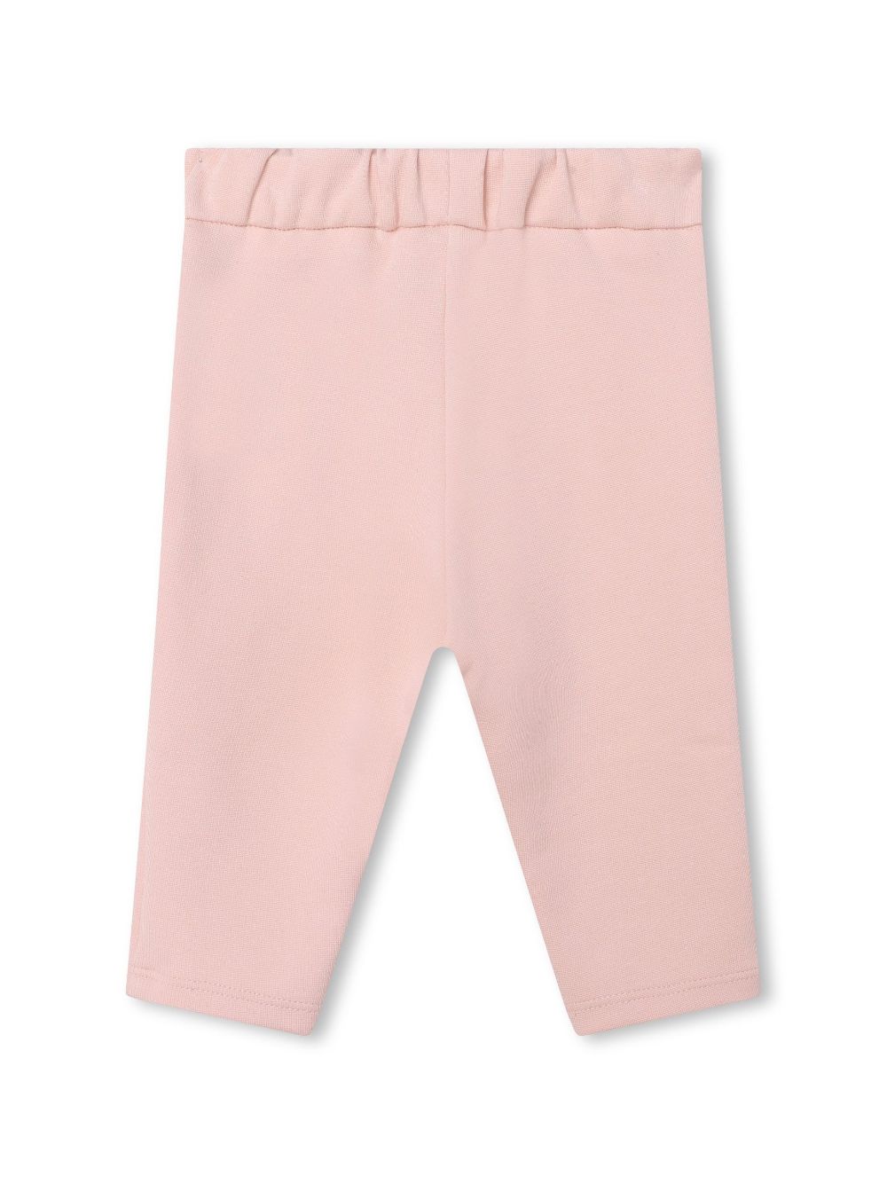 Chloé Kids embroidered-logo organic-cotton trousers - Roze