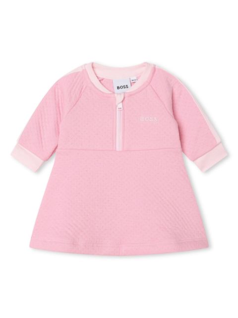 BOSS Kidswear logo-embroidered cotton dress