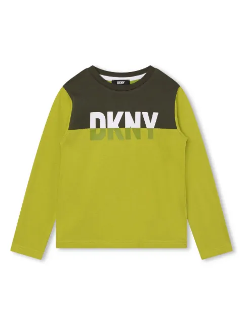 Dkny Kids سويت شيرت متباين الألوان بطبعة شعار الماركة