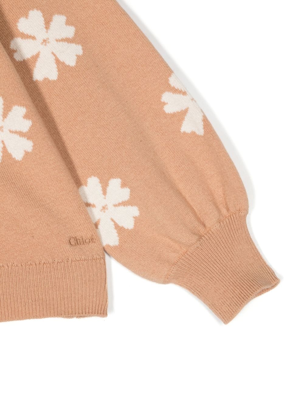 Shop Chloé Floral Intarsia-knit Jumper In Neutrals