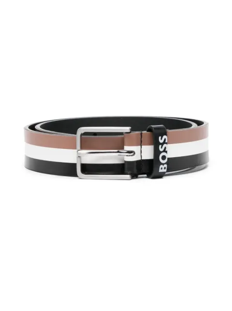 BOSS Kidswear ceinture rayée à boucle 
