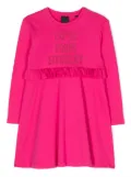 Givenchy Kids embellished-logo jersey dress - Pink