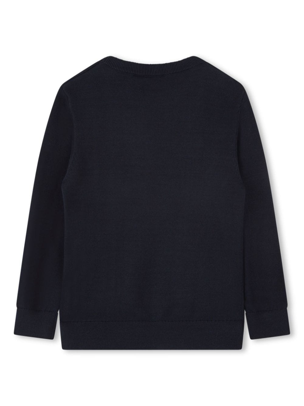 BOSS Kidswear Sweaterjurk met logo-reliëf - Blauw