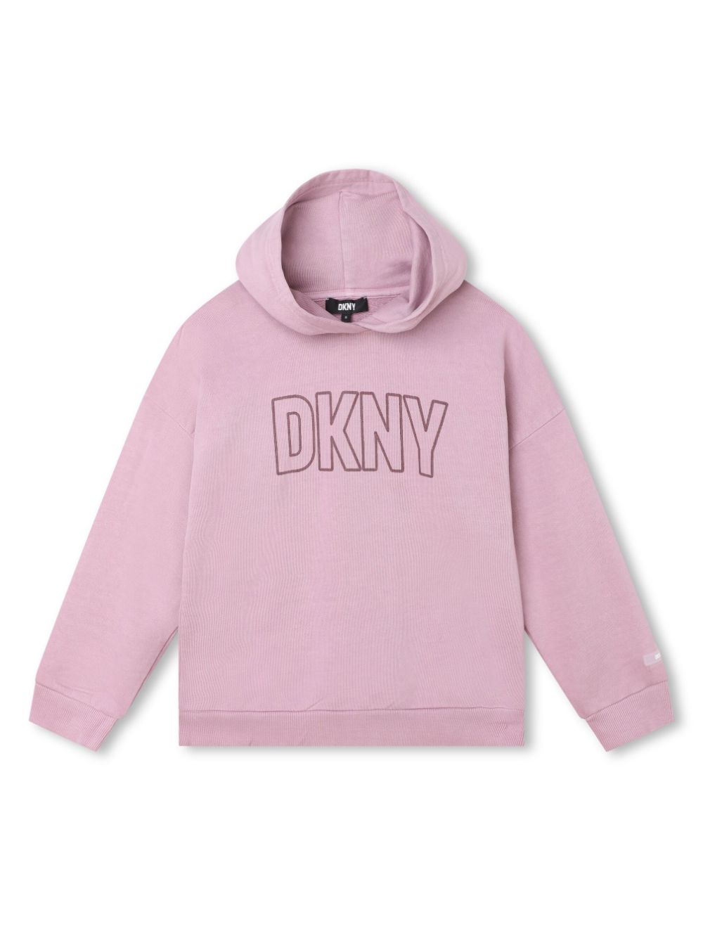 Dkny Kids logo-print cotton hoodie - Pink