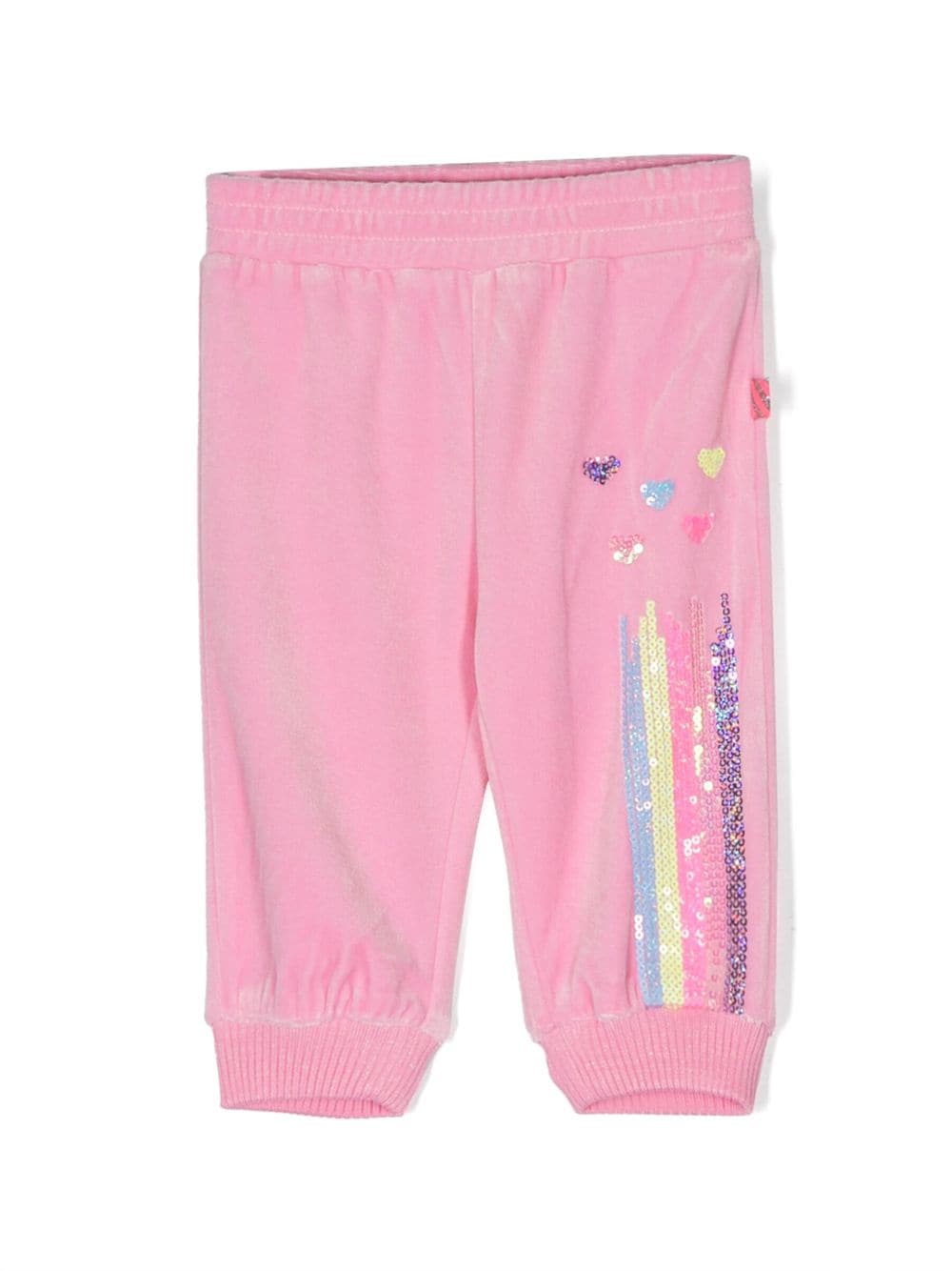 Billieblush Babies' Sequin-embellished Track Trousers In Pink