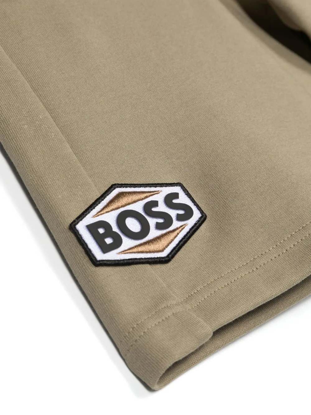 Bosswear Logo-patches Drawstring-waist Shorts In Green