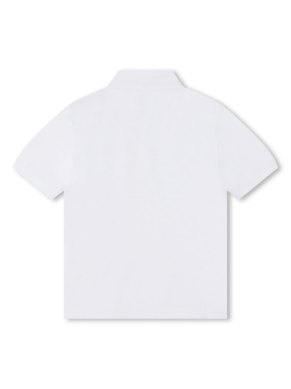 BOSS Kidswear logo-print cotton polo shirt - Wit