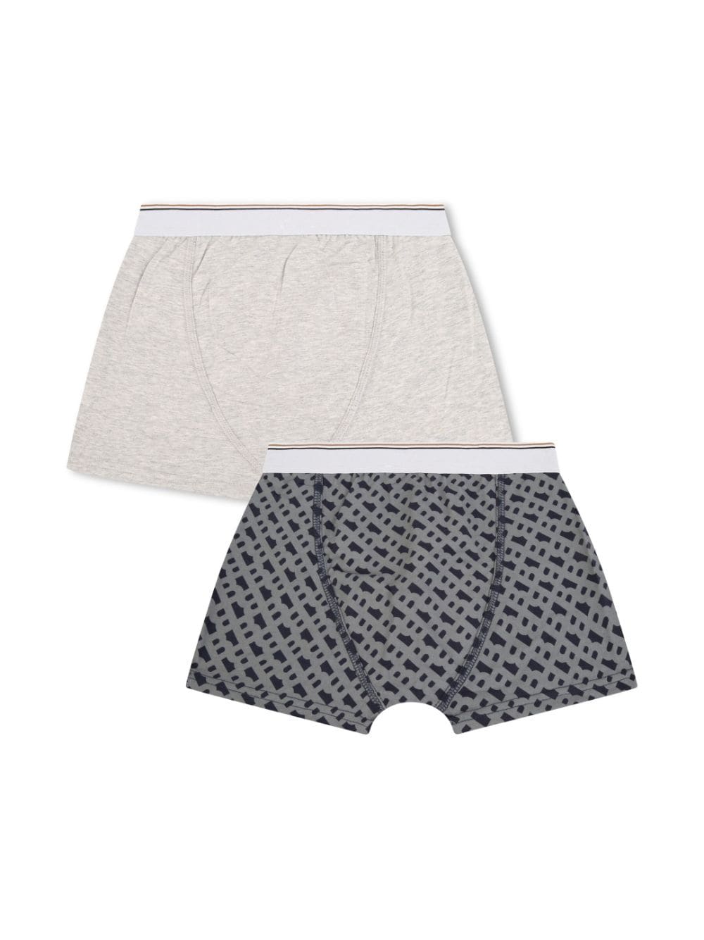 BOSS Kidswear Twee boxershorts met logoprint - Blauw