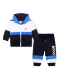 BOSS Kidswear colour-block tracksuit set - Blue