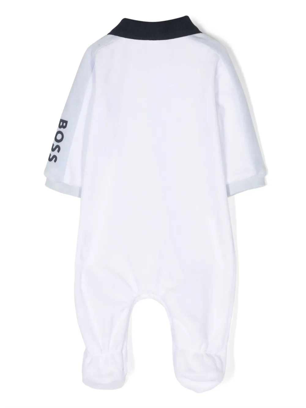 BOSS Kidswear Pyjama met logoprint - Wit