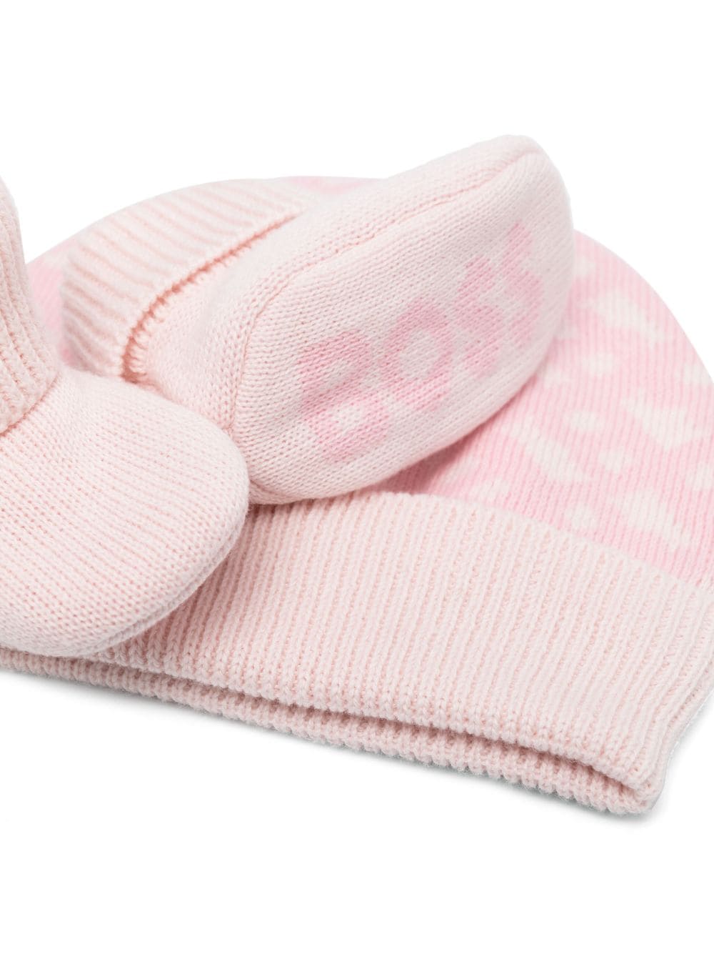 Image 2 of BOSS Kidswear geometric-pattern hat and slippers set