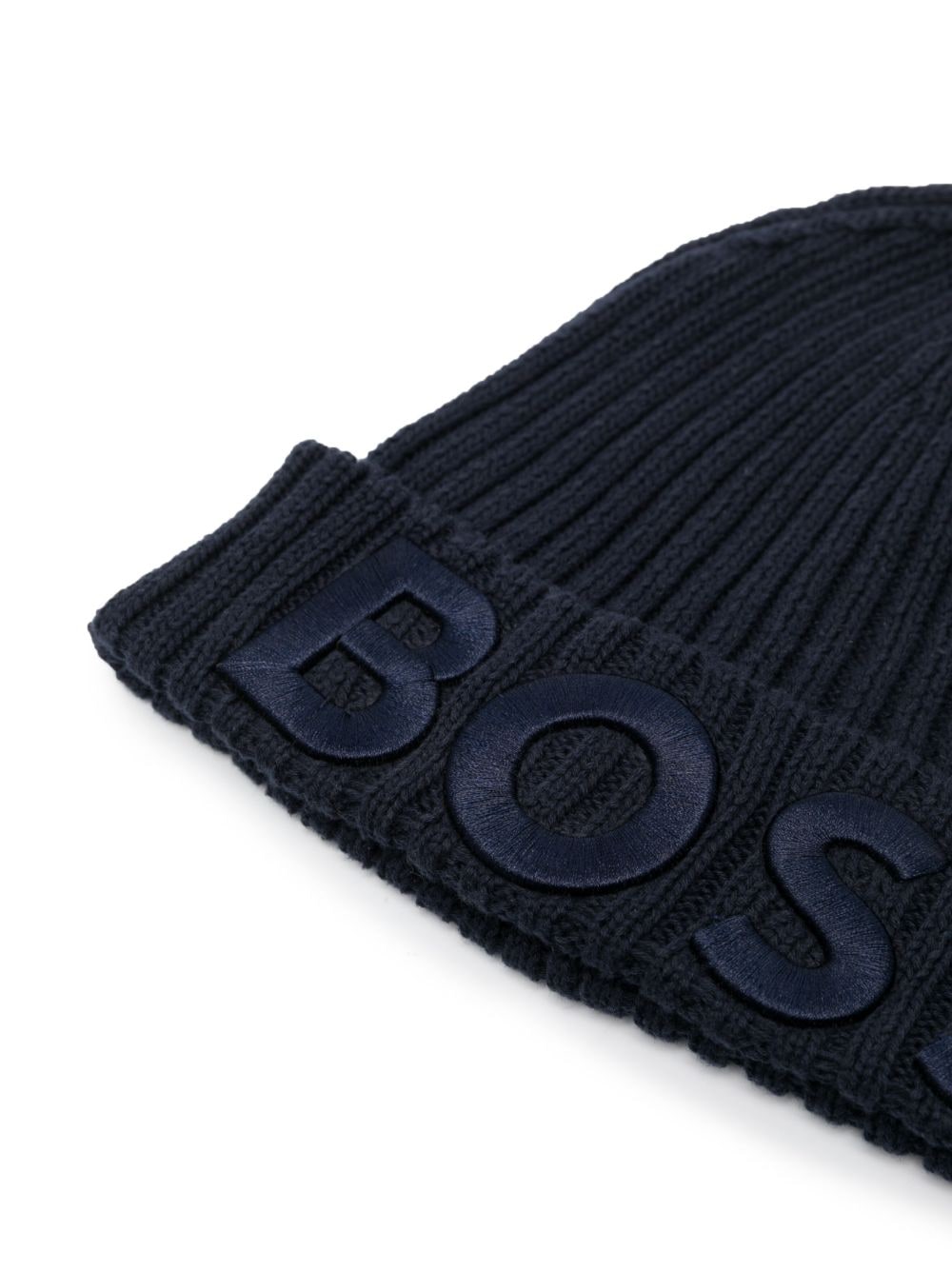 Shop Bosswear Embroidered-logo Beanie Hat In Blue
