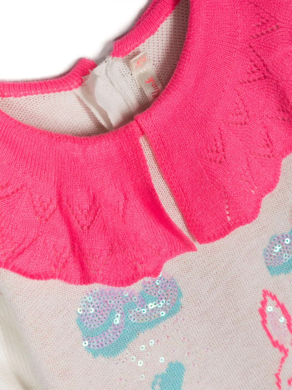 Graphic-Print Bib-Collar Dress