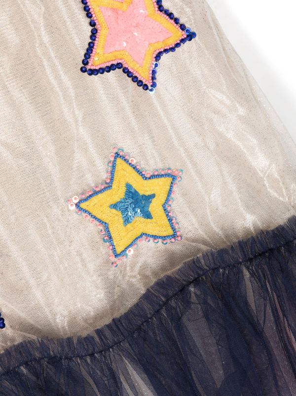 Billieblush star-patches Dress - Neutrals