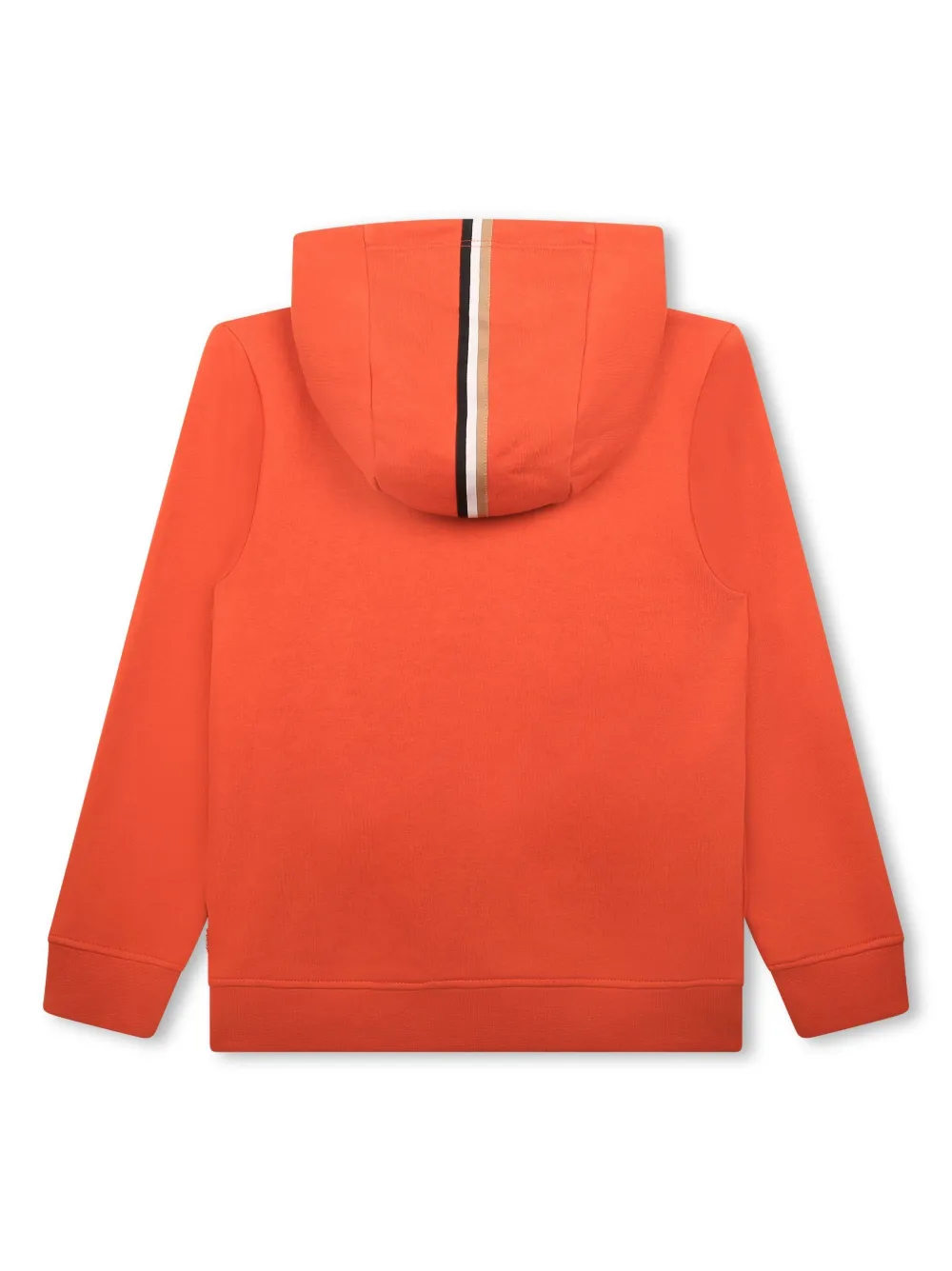 Shop Bosswear Logo-print Zip-up Hoodie In Orange