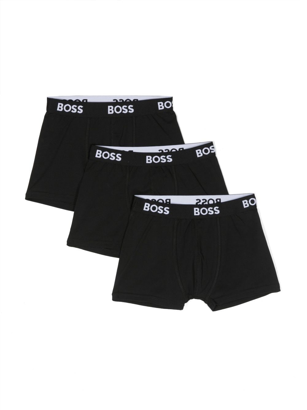 BOSS Kidswear Drie slips met logoband Zwart