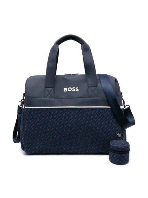 BOSS Kidswear logo-patch zipped changing bag