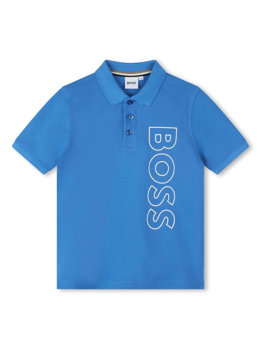 Image 1 of BOSS Kidswear logo-print cotton polo shirt