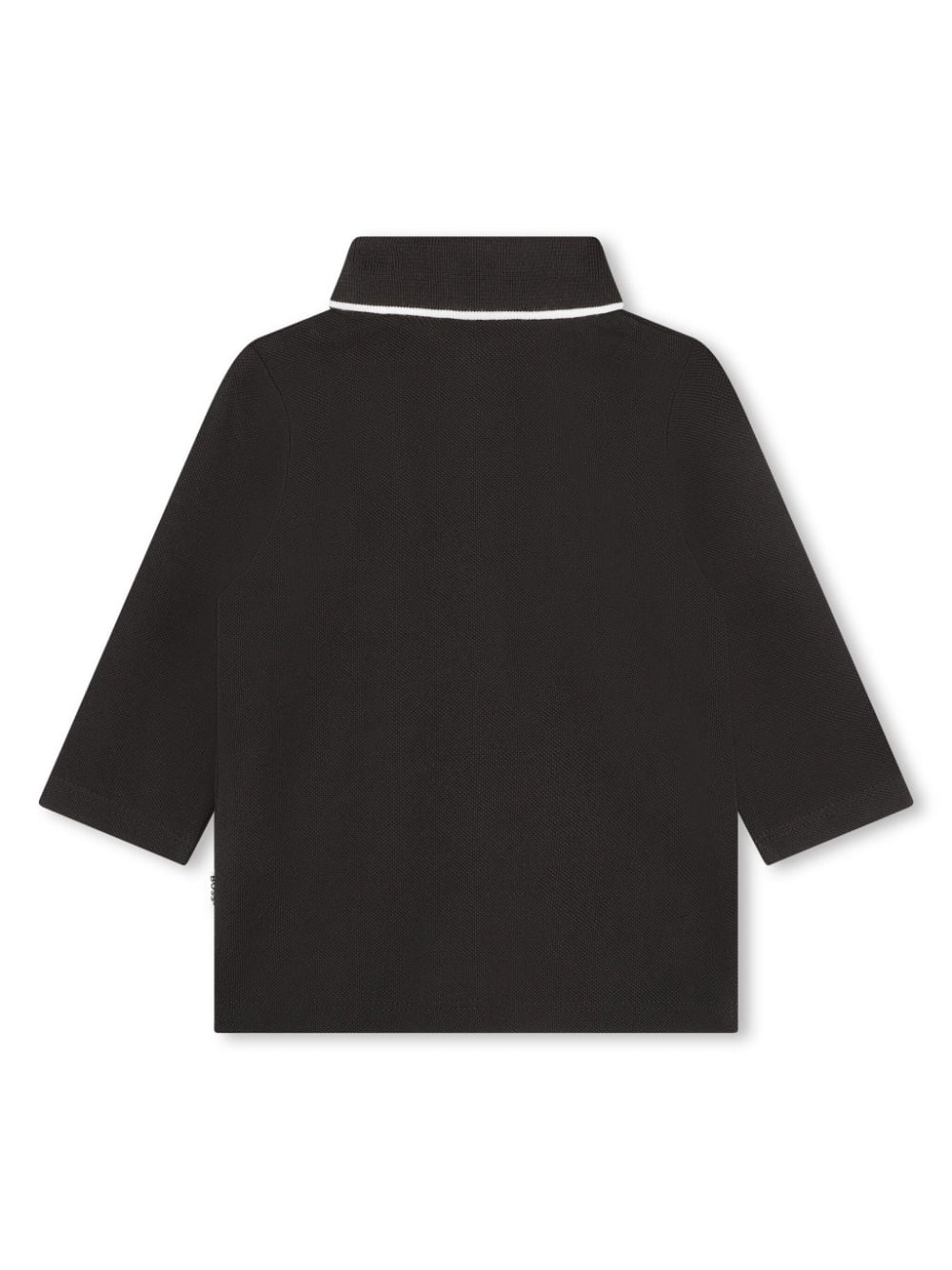 Shop Bosswear Logo-print Cotton Polo Shirt In Black