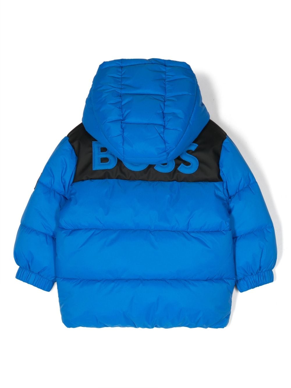 Shop Bosswear Hooded Quilted Jacket In Blue