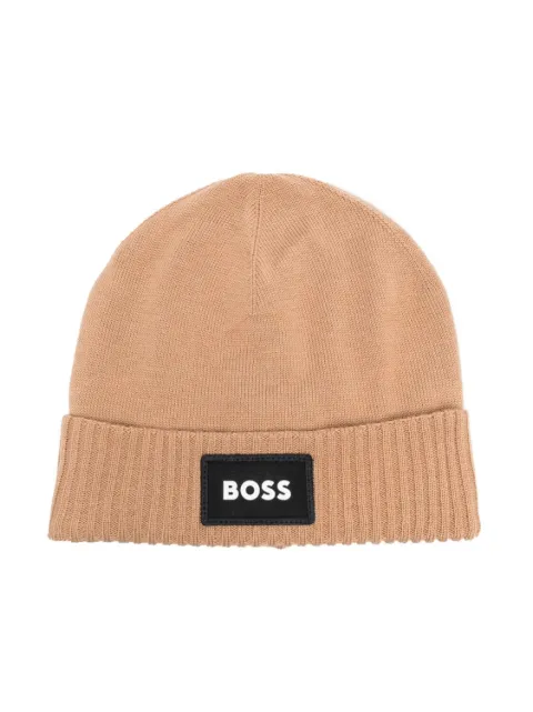 BOSS Kidswear gorro con logo bordado