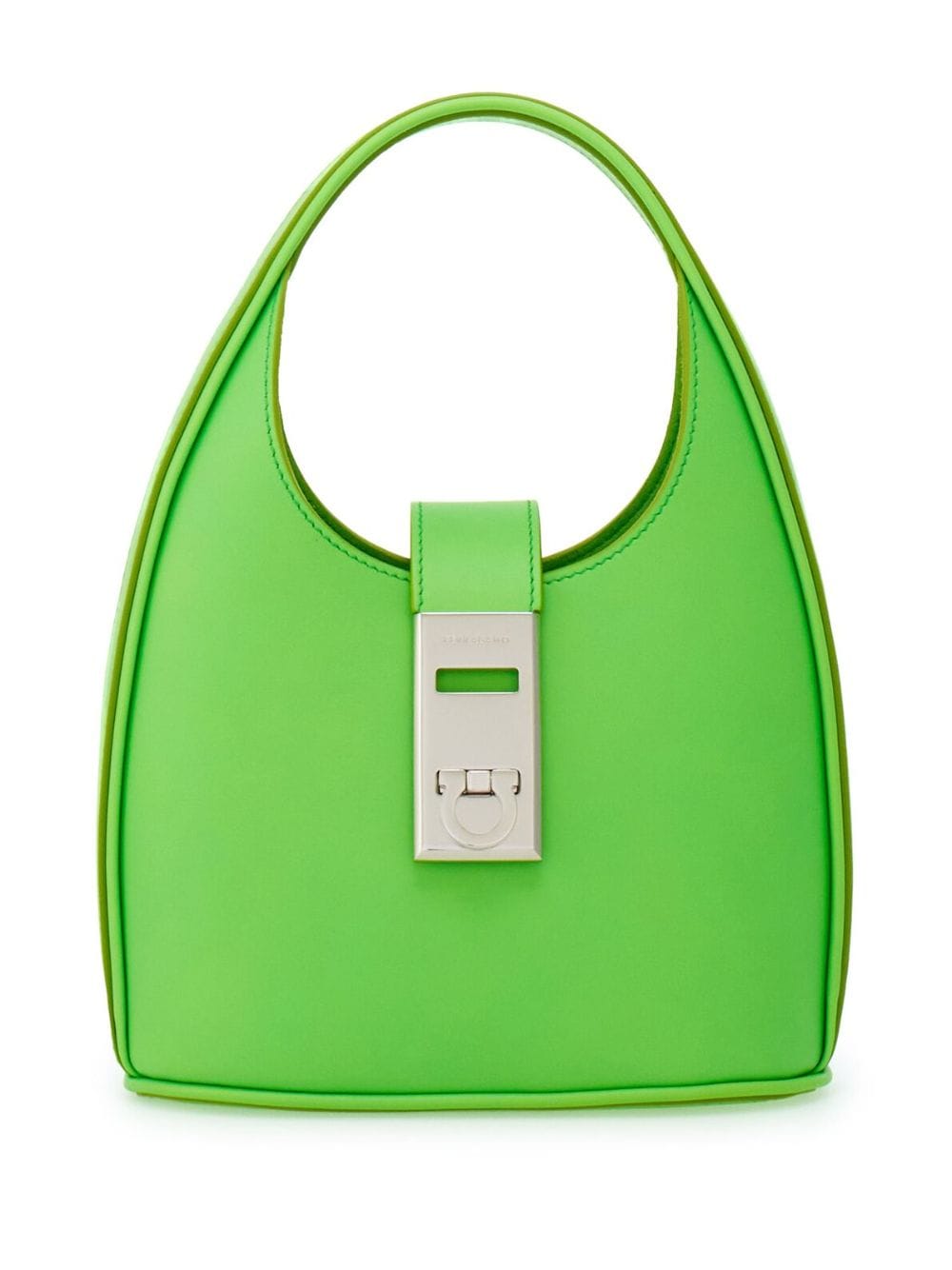 Ferragamo Hobo 皮质迷你包 In Lime Green