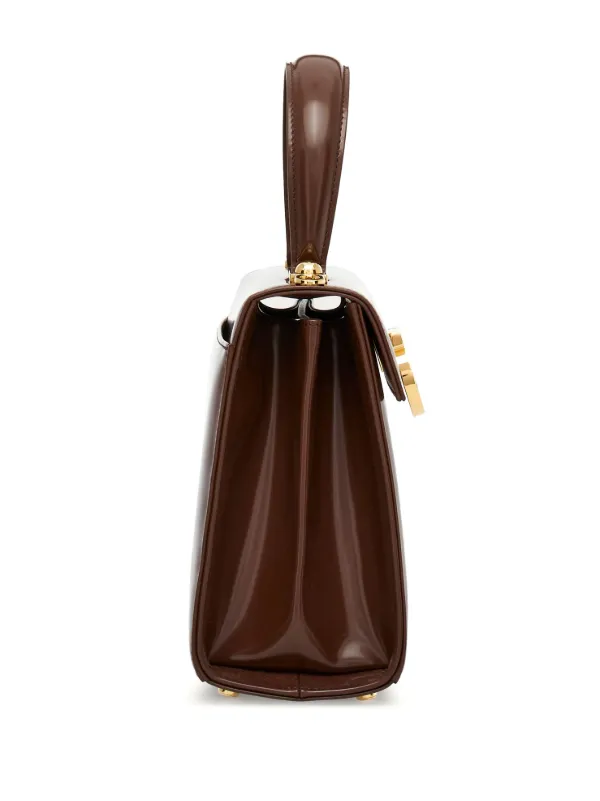 ★関税込み★ FERRAGAMO BROWN LEATHER TOP HANDLE BAG Ferragamo Iconic small top-handle bag for Women - Brown in