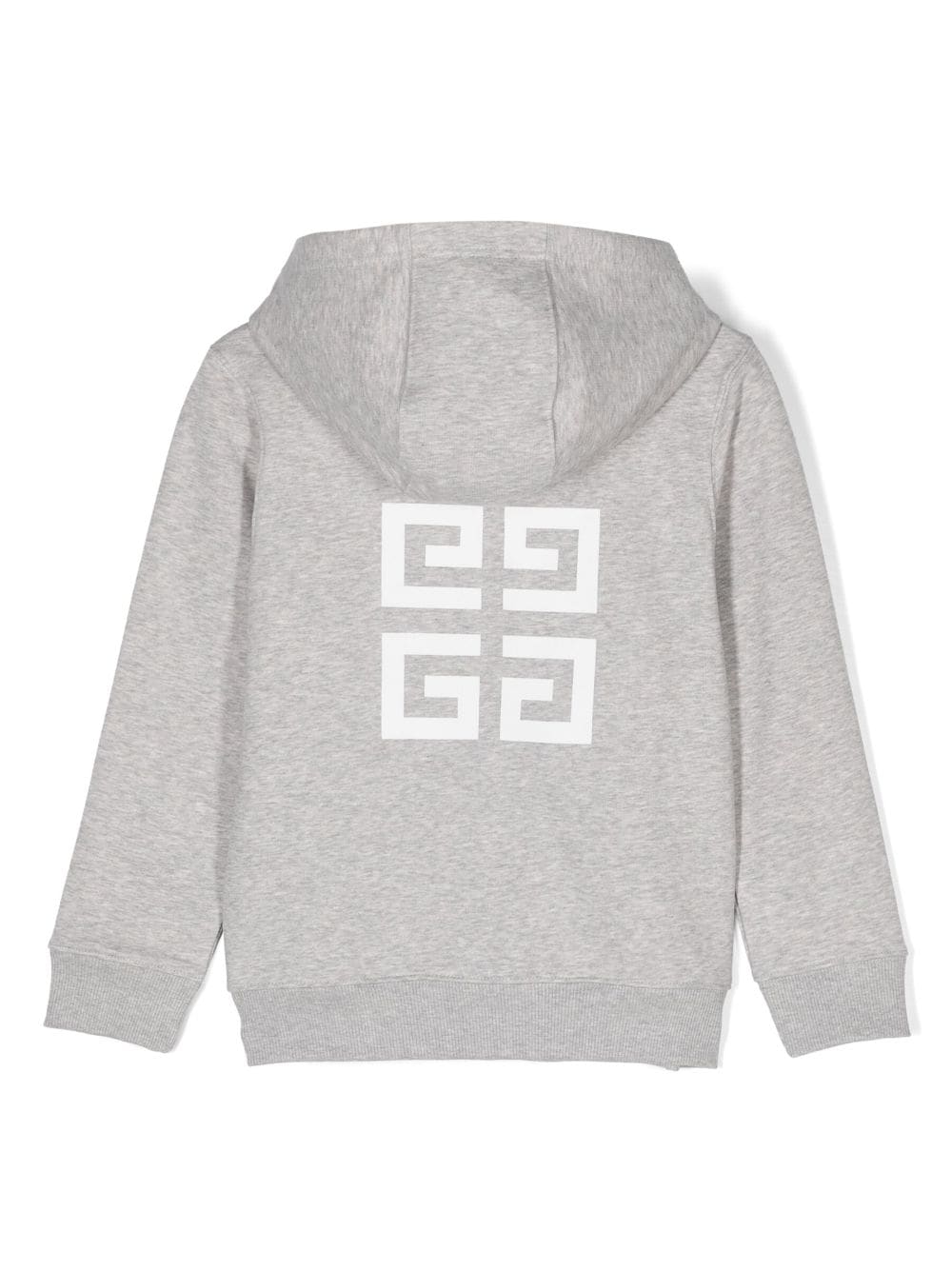 Shop Givenchy 4g Logo-print Zip-up Hoodie In Grey