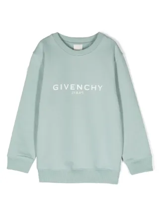 Givenchy Kids logo print long sleeve Sweatshirt Blue FARFETCH CA