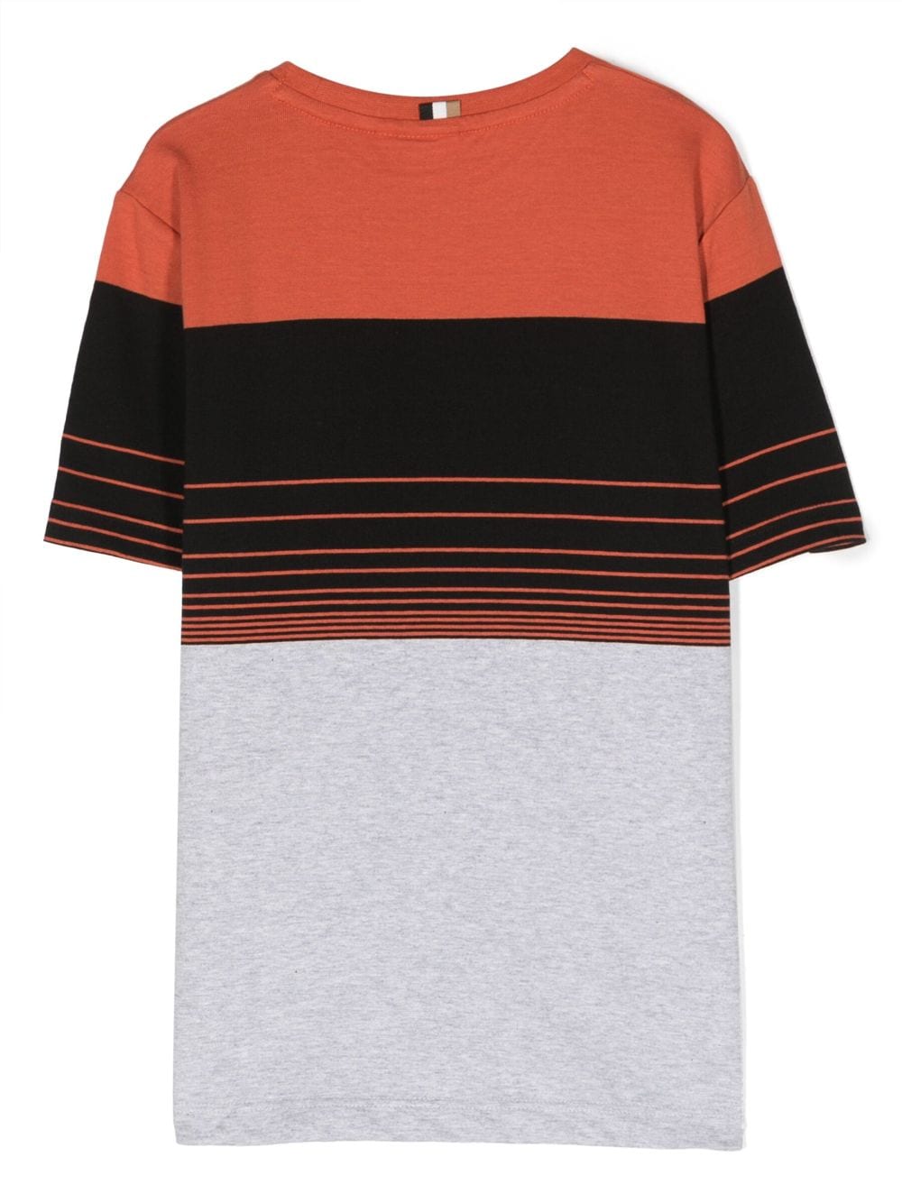 Shop Bosswear Striped Short-sleeve T-shirt In Orange