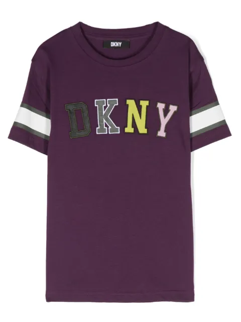 Dkny Kids logo-patches cotton T-shirt